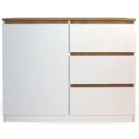 Комод Andra Eterna 95см x 120см x 45см/ ДСП/ Белый