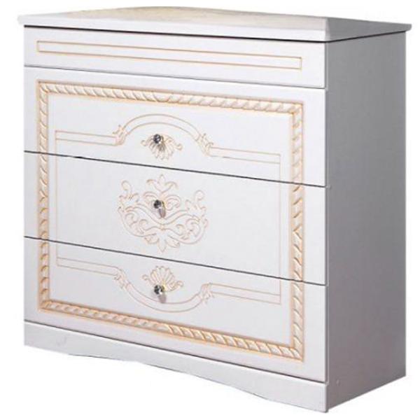 Comodă КМК Contesă 86 x 90 x 44.5/ MDF/ Alb photo 1 Comodă КМК Contesă 86 x 90 x 44.5/ MDF/ Alb photo 1