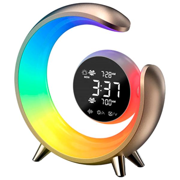 Ночник Desk lamp Double Alarm Clock Серебристый photo 1