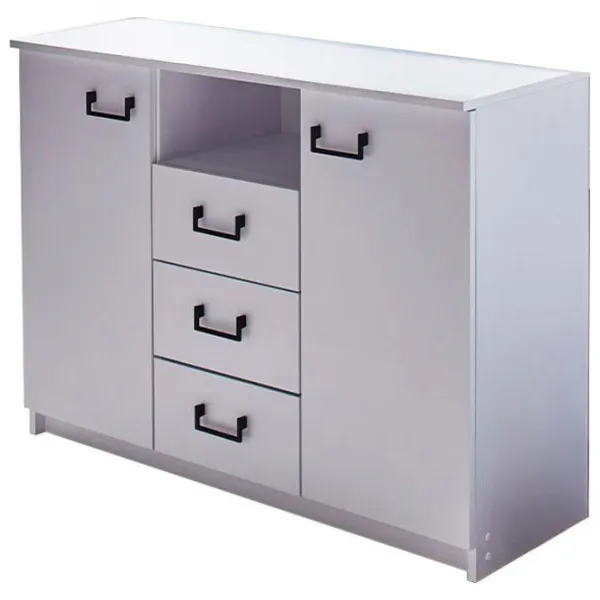 Комод Ambianta Rio 80см x 102.2см x 40см/ ДСП/ Белый photo 1