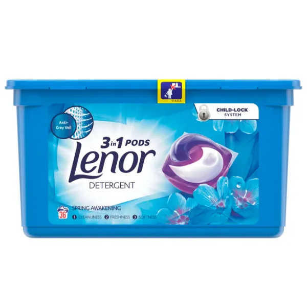 Моющее средство Lenor Spring Pods 0.86 кг  Количество стирок: 36 photo 1 Моющее средство Lenor Spring Pods 0.86 кг  Количество стирок: 36 photo 1