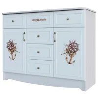 Comodă SV-Мебель Akvareli 95.2 x 122 x 49/ MDF/ Alb