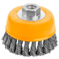 Perie cupă din sârmă răsucită Tolsen 77587 75 mm