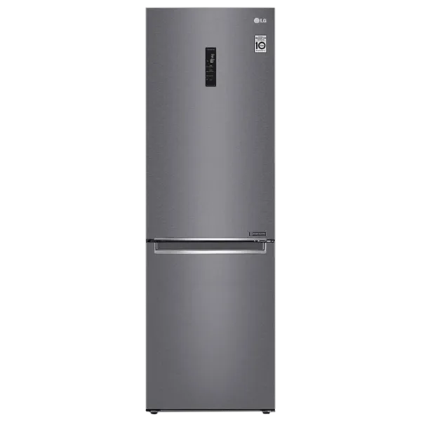 Frigider LG GBP32DSKZN cu congelator jos 384 l / 203 cm / Inox photo 1