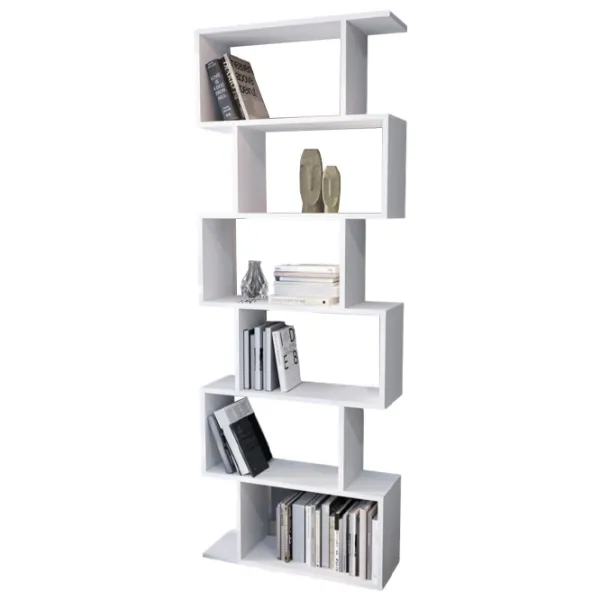Стеллаж Fabulous Zigzag 6 Shelves 192.6 x 70 x 24см cm / ЛДСП / White photo 1