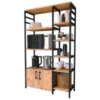 Стеллаж Fabulous 2U8R 140.7см x 83.6см x 30.2см cm/ ЛДСП/ Black