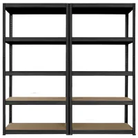 Etajeră SDGroup 5474824 180 x 180 x 45 cm/ Metal/ Black