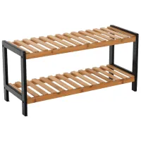 Dulap pentru încălțăminte Mobhaus Kontre 5362335 33.5 x 70 x 26/ Bambus/ Black