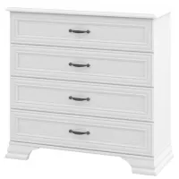 Comodă Neman Unona 90 x 94 x 38/ MDF/ Alb