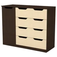 Comodă KompaniT 4+1М 84.9 x 105.4 x 42.5/ LPAL/ Beige