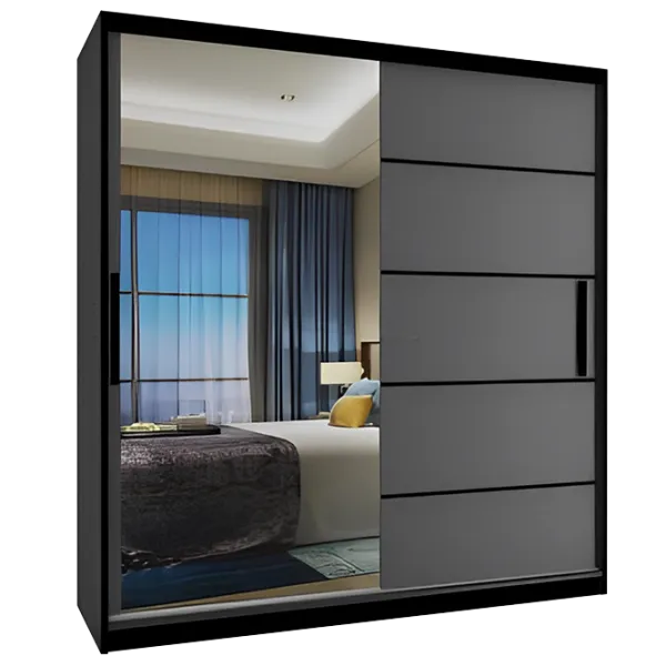 Dulap cupe Belini MZ SZP3/0/B/SR/0/BL 5612807 60 x 218 x 158 / PAL / Black photo 1 Dulap cupe Belini MZ SZP3/0/B/SR/0/BL 5612807 60 x 218 x 158 / PAL / Black photo 1