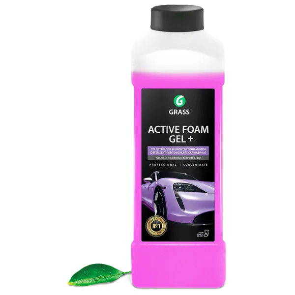 Автошампунь Grass Active Foam GEL+ кузов, колеса photo 1