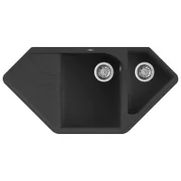 Chiuvetă Elleci Ego corner 100 x 50.2 / Piatră naturală / Black