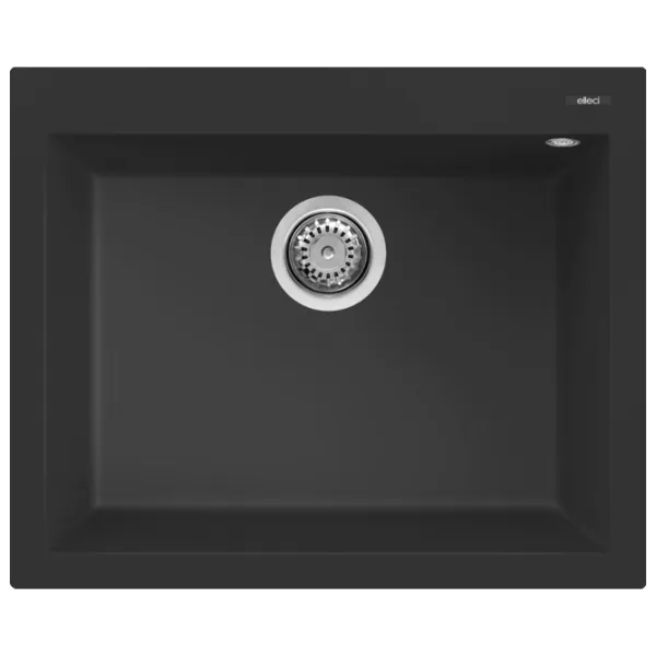 Кухонная мойка Elleci Quadra 110 61 x 50 / Натуральный камень / Черный photo 1