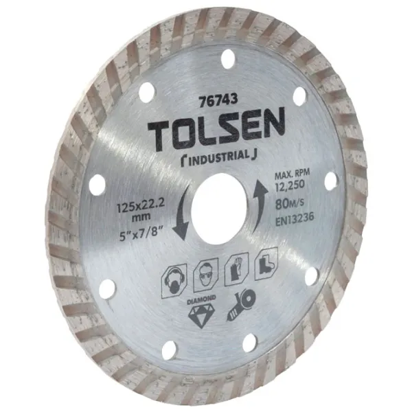 Диск алмазный сплошной Tolsen 76743  photo 1