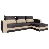 Canapea Space Meble Hewlet Bis (5627251) Pânză de iută/ Dark Gray