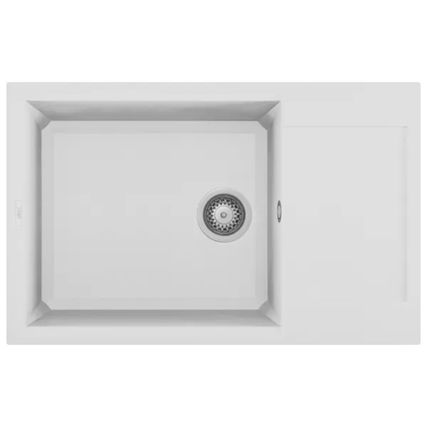 Кухонная мойка Elleci Easy 310 78 x 50 / Натуральный камень / Белый photo 1