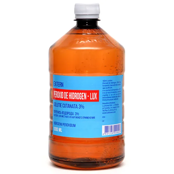 Dezinfectant PharmaVista Peroxid de hidrogen 3% 1000 ml photo 1 Dezinfectant PharmaVista Peroxid de hidrogen 3% 1000 ml photo 1