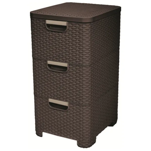Comodă Curver 1060496001 60 x 33 x 38/ Plastic/ Dark brown photo 1
