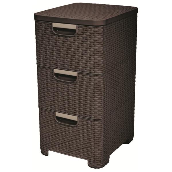 Comodă Curver 1060496001 60 x 33 x 38/ Plastic/ Dark brown photo 1