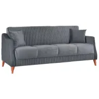 Диван Fabulous Erciyes (5698915) Бархат/ Серый