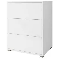 Comodă Mirjan24 Alekto/ Gesita K3SZ AK03 73 x 70 x 41/ PVC/ Alb