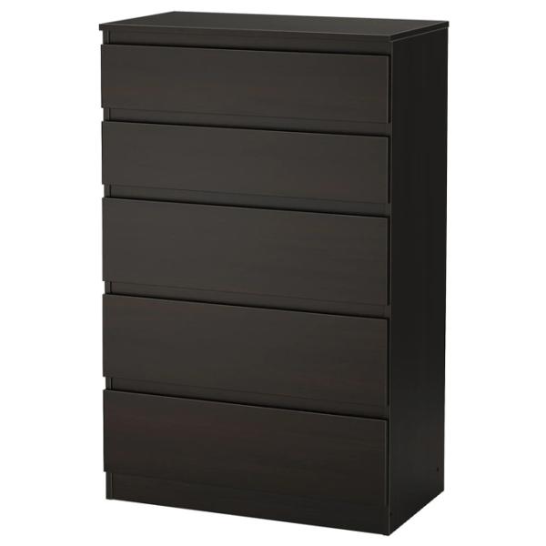 Comodă Ikea Kullen 112 x 70 x 40/ MDF/ Negru-maro photo 1