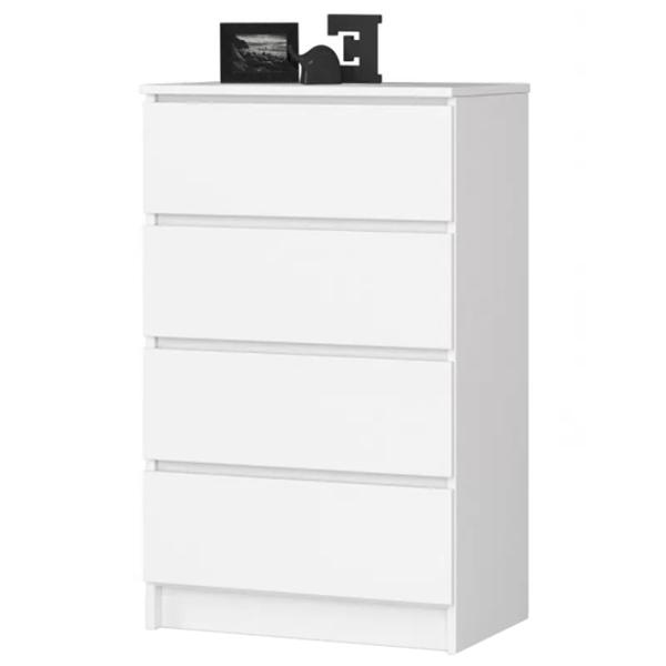 Comodă Akord K60 4SZ 99 x 60 x 40/ LPAL/ Alb photo 1