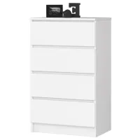 Comodă Akord K60 4SZ 99 x 60 x 40/ LPAL/ Alb