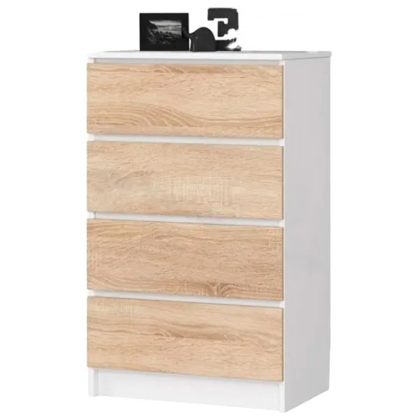 Комод Akord K60 4SZ 99см x 60см x 40см/ ЛДСП/ Дуб Сонома photo 1 Комод Akord K60 4SZ 99см x 60см x 40см/ ЛДСП/ Дуб Сонома photo 1