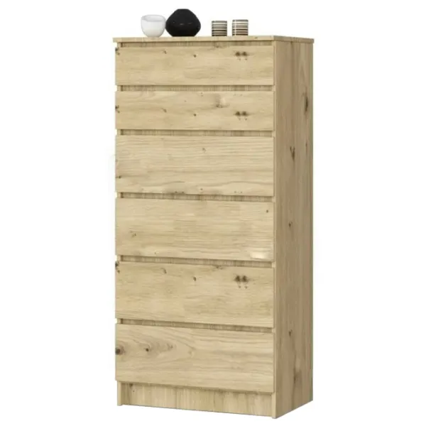 Comodă Akord K60 6SZ 130 x 60 x 40/ PAL/ Artisan Oak photo 1 Comodă Akord K60 6SZ 130 x 60 x 40/ PAL/ Artisan Oak photo 1