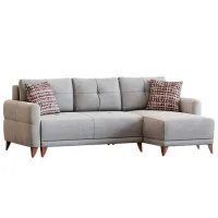 Угловой диван Dogtas Mila (3120015727) Ткань/ Светло-серый