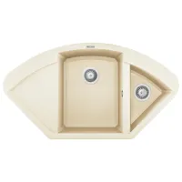 Chiuvetă Elleci Easy corner 105.7 x 57.5 / Piatră naturală / Bianco antico