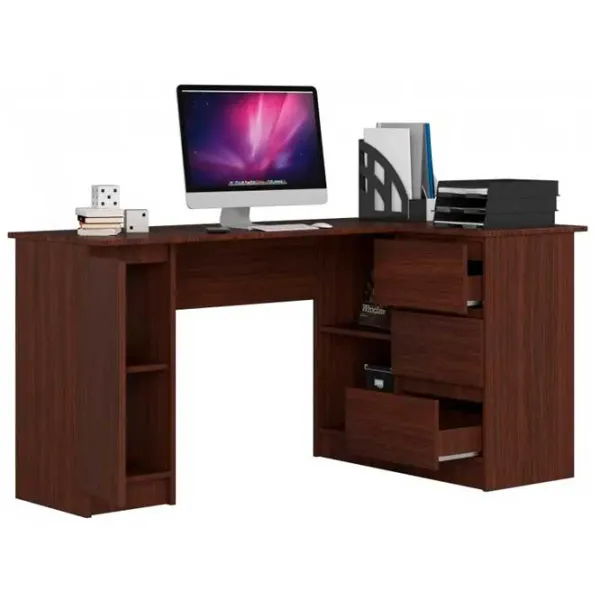 Masă de birou Akord B20 Right PAL/ Wenge photo 1