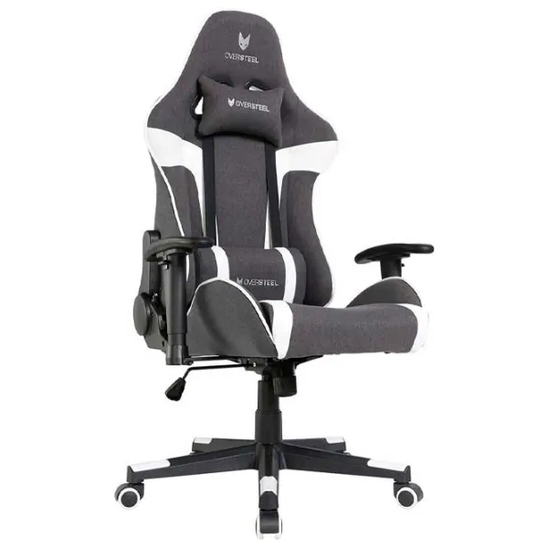 Игровое кресло Oversteel Ultimet Ткань/ Черный Белый photo 1