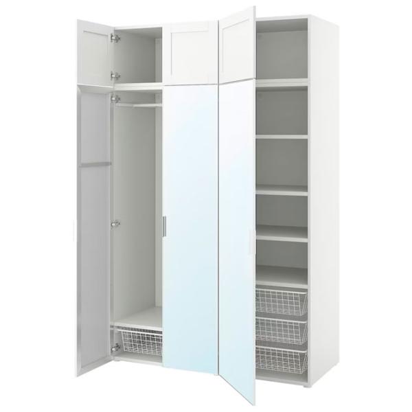 Шкаф Линейный Ikea Platsa 140 x 57см x 221 / ДСП / Белый страумен photo 1