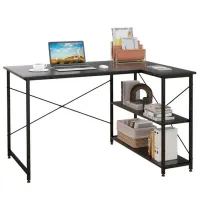 Masă de birou Costway CB10121DK PAL/ Black