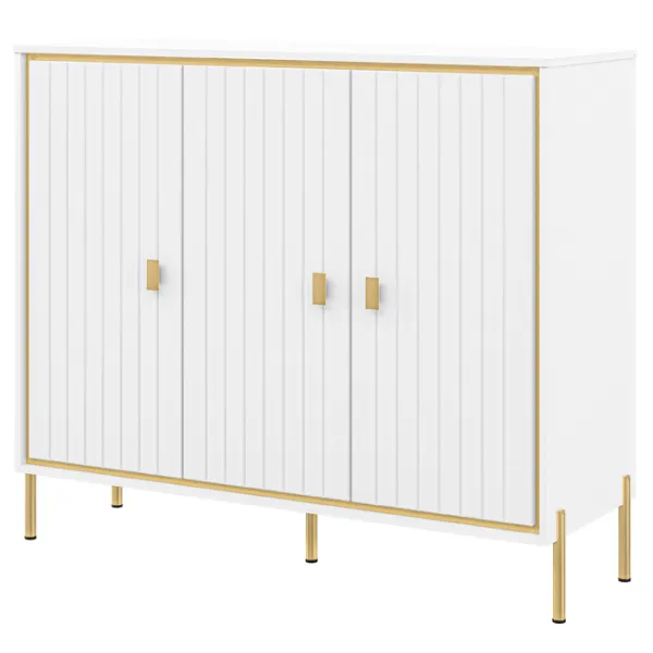 Комод Neman Luxor 110см x 130см x 45см/ МДФ/ Белый photo 1
