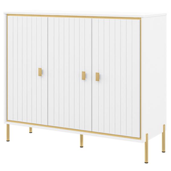 Комод Neman Luxor 110см x 130см x 45см/ МДФ/ Белый photo 1