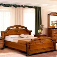 Кровать Slonimmebel Carolina 160 x 200 см/ ЛДСП/ Коричневый