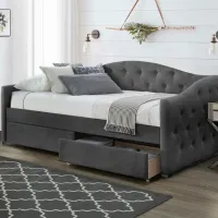 Кровать Halmar Aloha 90 x 200 см/ Массив/ Серый