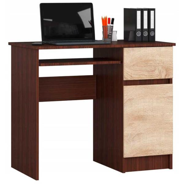 Masă de birou Akord Piksel Right PAL/ Wenge photo 1 Masă de birou Akord Piksel Right PAL/ Wenge photo 1