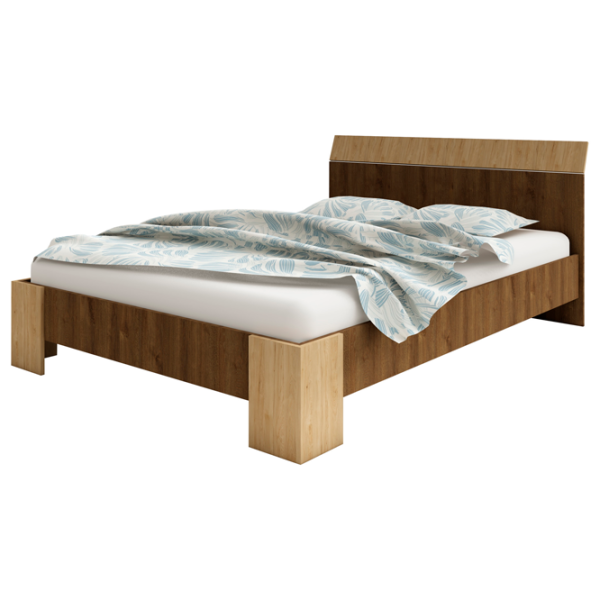 Кровать Haaus Pedro 160 x 200 см/ ЛДСП/ Бронзовый дуб photo 1
