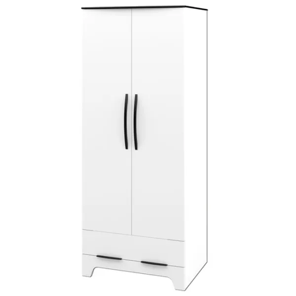 Dulap Linear Neman MN-128-13 81 x 63 x 200 / PAL / Alb luciu photo 1