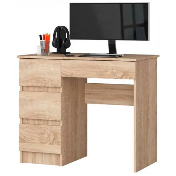 Masă de birou Akord A-7 90 Left PAL/ Stejar sonoma photo 1 Masă de birou Akord A-7 90 Left PAL/ Stejar sonoma photo 1