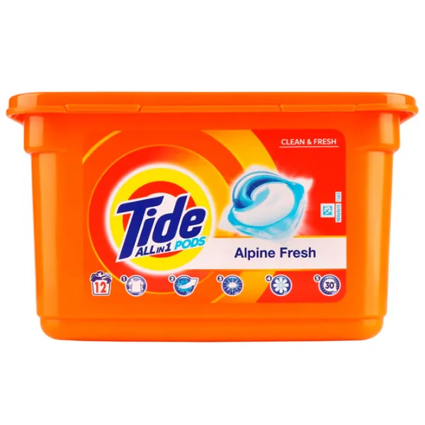 Моющее средство Tide Pods All-in-1 Alpine 0.29 кг  Количество стирок: 12 photo 1