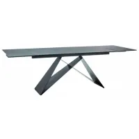 Masă de bucătărie extensibilă Signal Westin I Sticlă/ Black