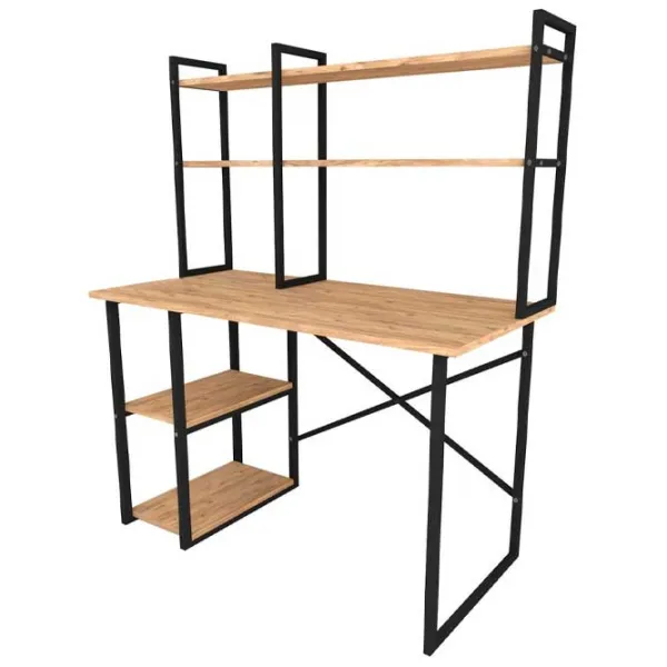 Masă de birou Fabulous 2 Shelves Study Desk PAL/ Pine photo 1 Masă de birou Fabulous 2 Shelves Study Desk PAL/ Pine photo 1