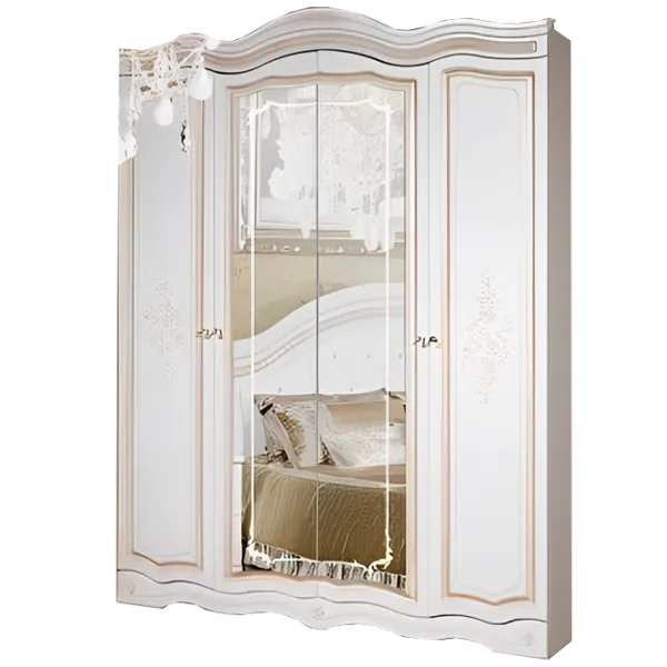 Шкаф cupe KMK Countess 180 x 58см x 230.5 / ЛДСП / Metalic white photo 1