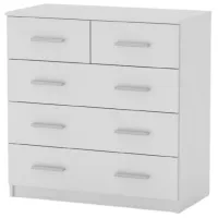 Comodă KompaniT 2+3P 82.8 x 81 x 41.4/ PAL/ Nimfeia Alb